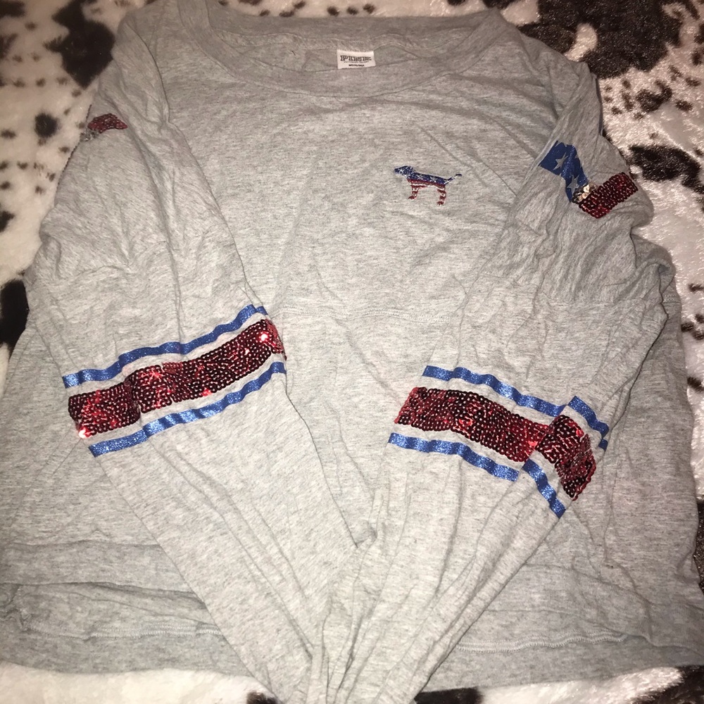 PINK long sleeve crop